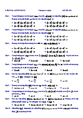 Kiểm tra môn Toán 12 - Mã đề 679